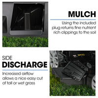 PowerBlade 20" 200cc Self-Propelled Lawn Mower, 7 Height, Steel Deck, Deck Wash Port, OHV 4-Stroke Petrol - VS900