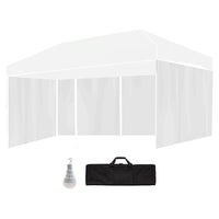 RED TRACK Accessory Pack for 6x3m White Gazebo, includes Walls, Wheeled Carry Bag, Rechargeable USB Lamp