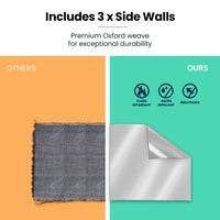 RED TRACK Accessory Pack for 6x3m White Gazebo, includes Walls, Wheeled Carry Bag, Rechargeable USB Lamp