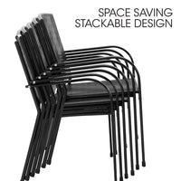 FORTIA 7pc Outdoor Dining Furniture Set, Rectangular Table and Chairs Setting for Outside