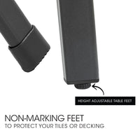 FORTIA 7pc Outdoor Dining Furniture Set, Rectangular Table and Chairs Setting for Outside