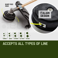 BAUMR-AG 65cc 7in1 Long Reach Garden Multi-tool, Pole Saw, Hedge & Line Trimmer, Brush Cutter, 12" Tree Trimming Pruning Chainsaw Bar, 2 Extension Shafts