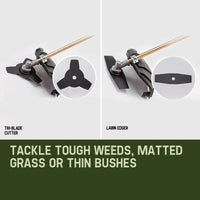 BAUMR-AG 65cc 7in1 Long Reach Garden Multi-tool, Pole Saw, Hedge & Line Trimmer, Brush Cutter, 12" Tree Trimming Pruning Chainsaw Bar, 2 Extension Shafts