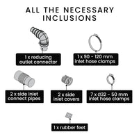 PROTEGE Macerator Pump, with 4 Inlet, for P-Trap Toilet, House, Bathroom, Shower, Sink, Washing Machine