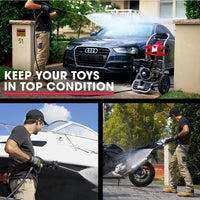 JET-USA 4800PSI Petrol Powered High Pressure Washer, w/ 30m Hose and Drain Cleaner - CX630