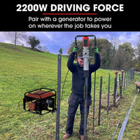 BAUMR-AG HP360e 2200W Electric Post Driver, with 2 Piling Socket Sleeves