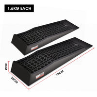 BULLET 2 x 3T Heavy-Duty Low Profile Car Service Ramps