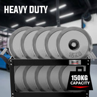 Bullet 3-Tier Steel Tool Trolley Cart, for Workshop, Mechanic, with Pegboard, Screwdriver Bay, Black