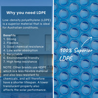 AURELAQUA Pool Cover Roller and 10x5m Solar Blanket 500 Micron, Blue