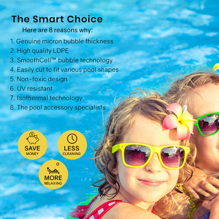 AURELAQUA Pool Cover Roller and 10x5m Solar Blanket 500 Micron, Blue