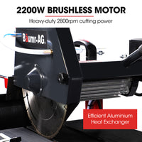 BAUMR-AG 2200W 450mm 18" Brick & Masonry Table Saw, Electric Tile Concrete Cutting, with Stand