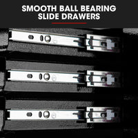 BULLET Pro 16 Drawer Tool Box Cabinet Chest Storage, Toolbox Garage Organiser Set, Black