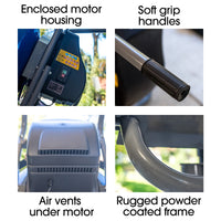 BAUMR-AG 140L Portable Cement Concrete Mixer with Pedestal Stand, 550W Electric Motor, 10 Inch Solid Rubber Wheels