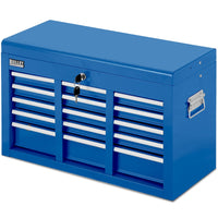 BULLET 9 Drawer Tool Box Chest, Organiser Mechanic Garage Storage Toolbox Set - Blue