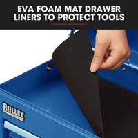 BULLET 9 Drawer Tool Box Chest, Organiser Mechanic Garage Storage Toolbox Set - Blue