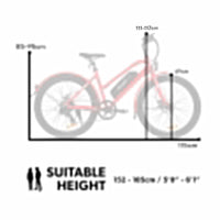 VALK Electric Bike eBike Ladies e-Bike Motorized Bicycle Battery Womens 36V 250W