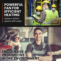 UNIMAC 50KW Portable Industrial Diesel Direct Forced Air Space Heater