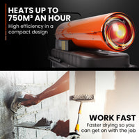 UNIMAC 50KW Portable Industrial Diesel Direct Forced Air Space Heater