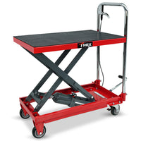 T-REX 230KG Hydraulic Scissor Lift Platform Trolley, Non-Skid Rubber Platform Pad, for Material Handling