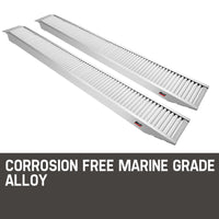BULLET Pair of 3.2m Aluminium Loading Ramps, 1820kg Capacity
