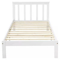 EKKIO Single Wooden Bed Frame (White) EK-WBF-100-HH