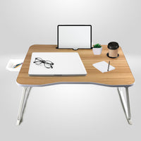 EKKIO Extra Large Multifunctional Portable Bed Tray Laptop Desk (White Oak) EK-BT-102-OEJ