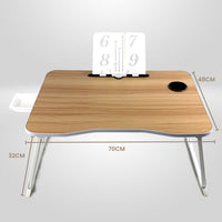 EKKIO Extra Large Multifunctional Portable Bed Tray Laptop Desk (White Oak) EK-BT-102-OEJ