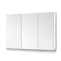 EKKIO Bathroom Vanity Mirror with Triple Door Storage Cabinet (White) EK-VMS-101-LR