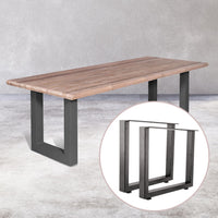 EKKIO 2x Rectangle Iron Table Legs 40 x 30cm (Black) EK-TL-101-LLB
