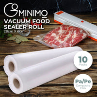 GOMINIMO 10 Pack Vacuum Food Sealer Rolls (28cm x 6m) GO-VSR-100-LXY
