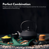 GOMINIMO 1200ML Iron Teapot with Filter and Warmer GO-IT-100-JZ