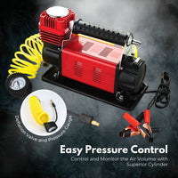 RYNOMATE 540W Car Air Compressor for Car Tires (Red) RNM-CTAC-100-ZC