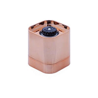 Orku Single Salt or Pepper Grinder 180ml – Glass Manual Mill with Rose Gold Lid