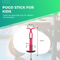 Red Pogo Stick Kids - Childrens Jumping Jackhammer Exercise Hopper Toy