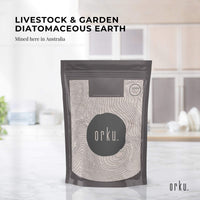 Orku 2Kg Fossil Shell Flour - Livestock Garden Pet Diatomaceous Earth