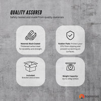 Tooleroo Under Desk CPU Holder PC Mount - Adjustable 360 Degree Rotation Rack