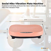 Social Hike Vibration Plate Machine - Vibrating Exercise Platform Pink