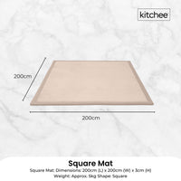 Kitchee Kids Foam Floor Play Mat 200x200cm – Padded Thick Soft Tatami Style Cream