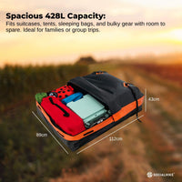 Social Hike 428L Car Rooftop Storage Carrier - Soft-Shell Waterproof Roof Bag