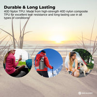 Social Hike Step-Inflating Camping Mattress Lightweight Waterproof Sleeping Grey