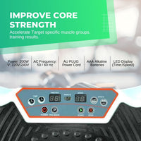 Social Hike Red Vibration Machine Platform - Exercise Plate Whole Body Workout