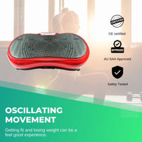 Social Hike Red Vibration Machine Platform - Exercise Plate Whole Body Workout
