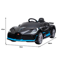 Licensed Bugatti Divo Kids Electric Ride On Car - Black