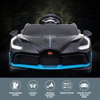 Licensed Bugatti Divo Kids Electric Ride On Car - Black