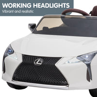 Licensed Lexus Lc 500 Kids Electric Ride On Car - White