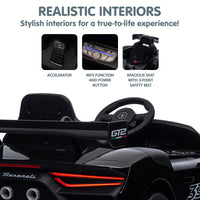 Kahuna Maserati MC20 GT2 Licensed Electric Kids Ride On Race Car Black