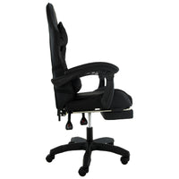 Sarantino Cueva Reclining High Back Office Gaming Chair Black Retractable Footrest Computer Seat