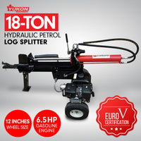Yukon 18 Ton Petrol Log Splitter Wood Cutter Hydraulic Ram Wood Cutter Firewood Chopper Axe Wedge