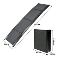 Furtastic Dog Ramp For Cars Pet Ramp For Puppy Medium Dogs Old Dogs & Cats Non-slip Felt Surface Aluminium Frame Folding P...