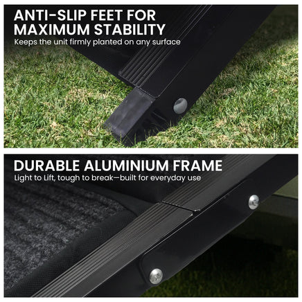 Furtastic Dog Ramp For Cars Pet Ramp For Puppy Medium Dogs Old Dogs & Cats Non-slip Felt Surface Aluminium Frame Folding P...